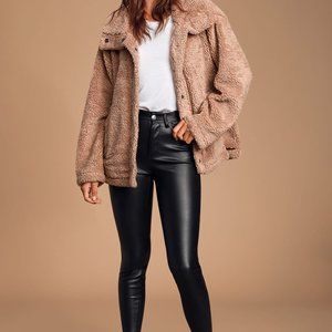 Billabong Cozy Days Blush Sherpa Dusty Jacket - Small